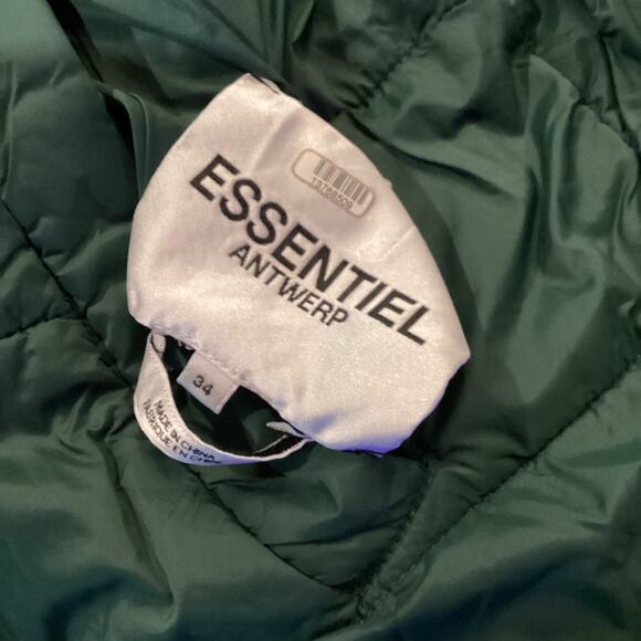 Essentiel Antwerp Alexander Faux Fur Reversible Coat EUR 34 US 2 Green/teal - Picture 7 of 10